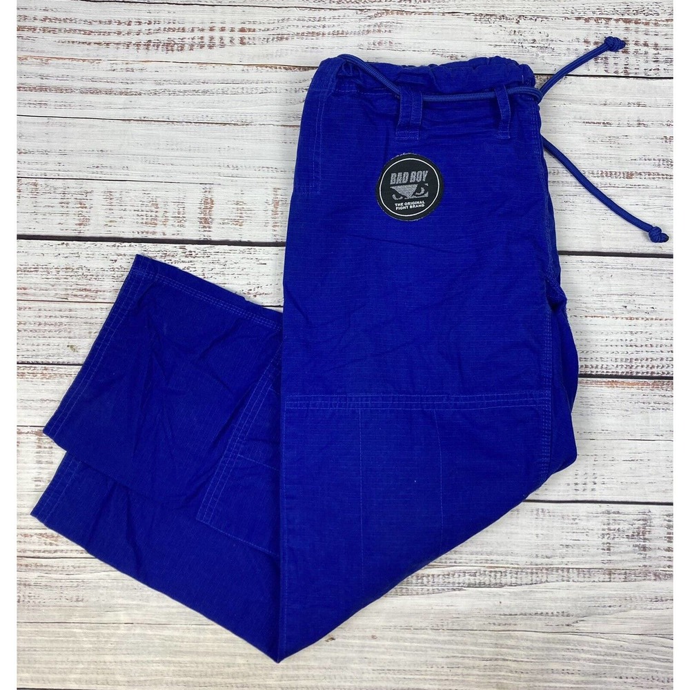 Bad‎ Boy Fight Apparel Blue Ripstop Adjustable Pants Combat MMA UFC Size L/XL